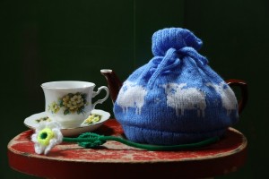 Knitted Tea cosies . Sheep TC62